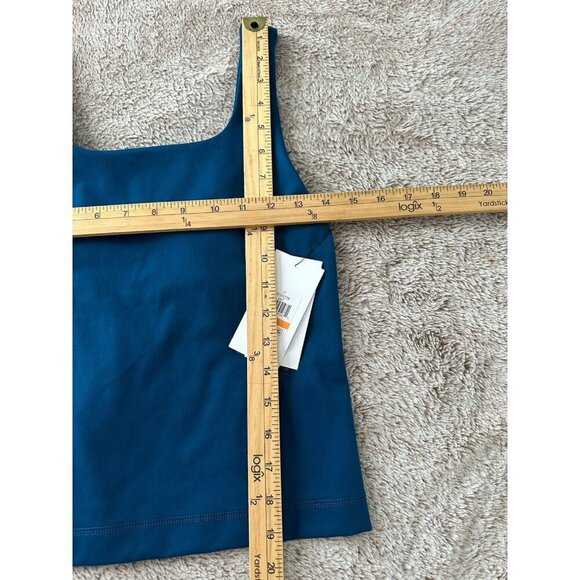 Dkny Sport Women's Balance Compression Tank Top - Poseidon teal blue Size S New - Picture 8 of 13